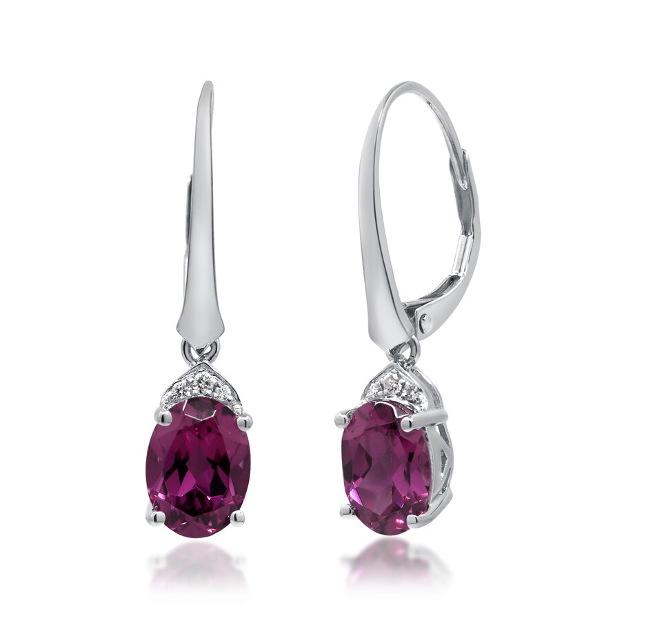 Image 726397_ALTMORE1.jpg, Product 726-397 / Price $749.99, Cirari 14k White Gold Rhodolite & Diamond Drop Earrings from Cirari on TSC.ca's Jewellery department