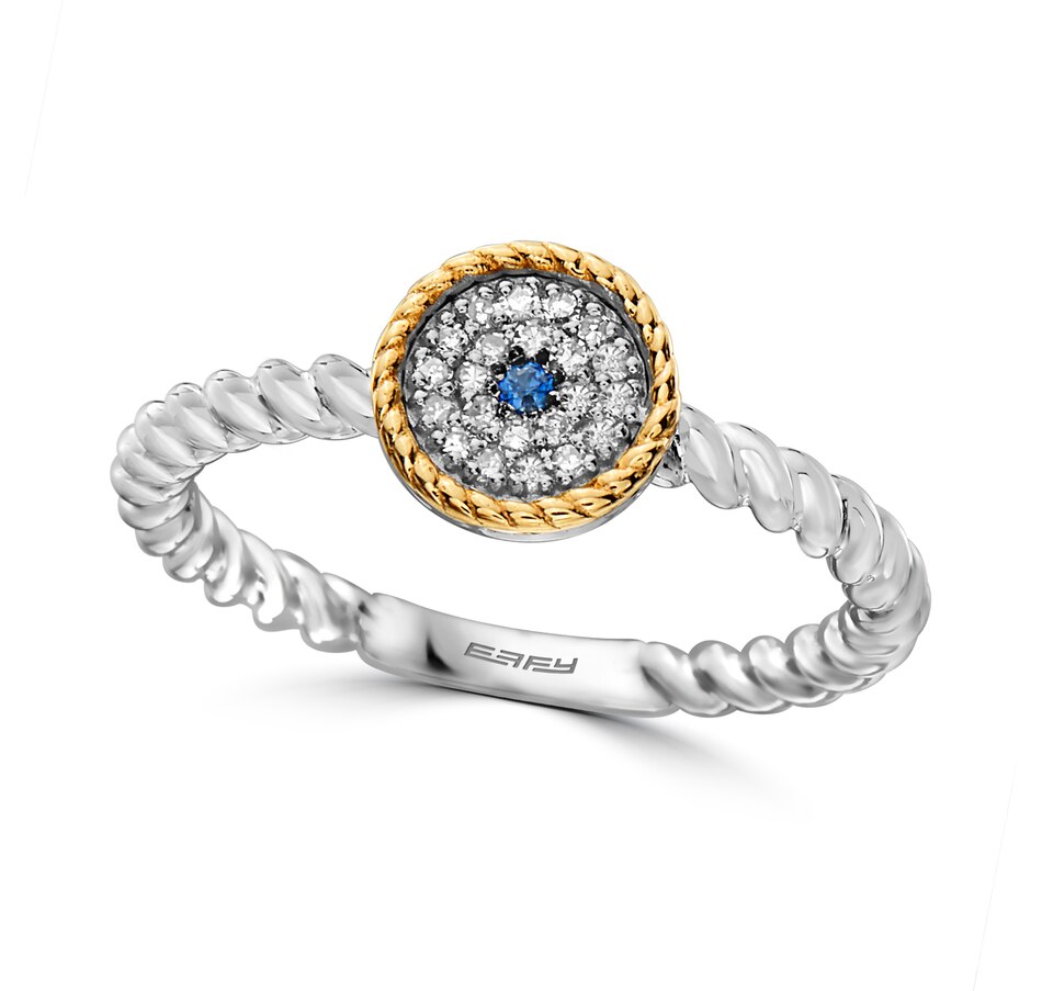 Image 726495_ALTMORE4.jpg, Product 726-495 / Price $349.99, EFFY Sterling Silver and 14K Yellow Gold Diamond and Sapphire Ring from Effy Jewellery on TSC.ca's Jewellery department