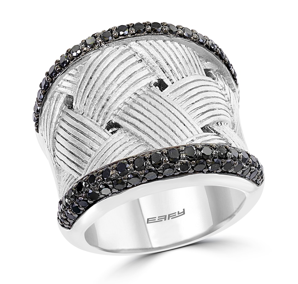Image 726530.jpg, Product 726-530 / Price $1,699.99, EFFY Sterling Silver Black Diamond Basketweave Ring from Effy Jewellery on TSC.ca's Jewellery department