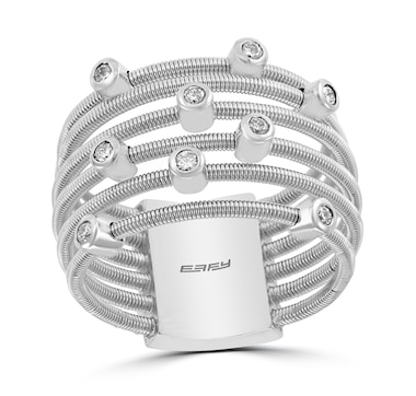 EFFY Sterling Silver Multi-Row Diamond Ring
