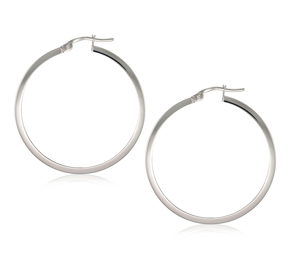 Image 726811.jpg, Product 726-811 / Price $199.99, TruGold 10K White Gold Large Tube Hoop Earrings from TruGold on TSC.ca's Jewellery department