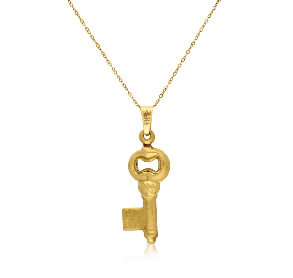 Image 726897.jpg, Product 726-897 / Price $199.99, TruGold 10K Yellow Gold Puffed Key Charm Pendant with Chain from TruGold on TSC.ca's Jewellery department