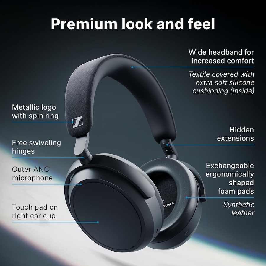 Image 727030_ALTMORE7.jpg, Product 727-030 / Price $499.95, Sennheiser Momentum 4 Wireless Headphones from Sennheiser on TSC.ca's Electronics department