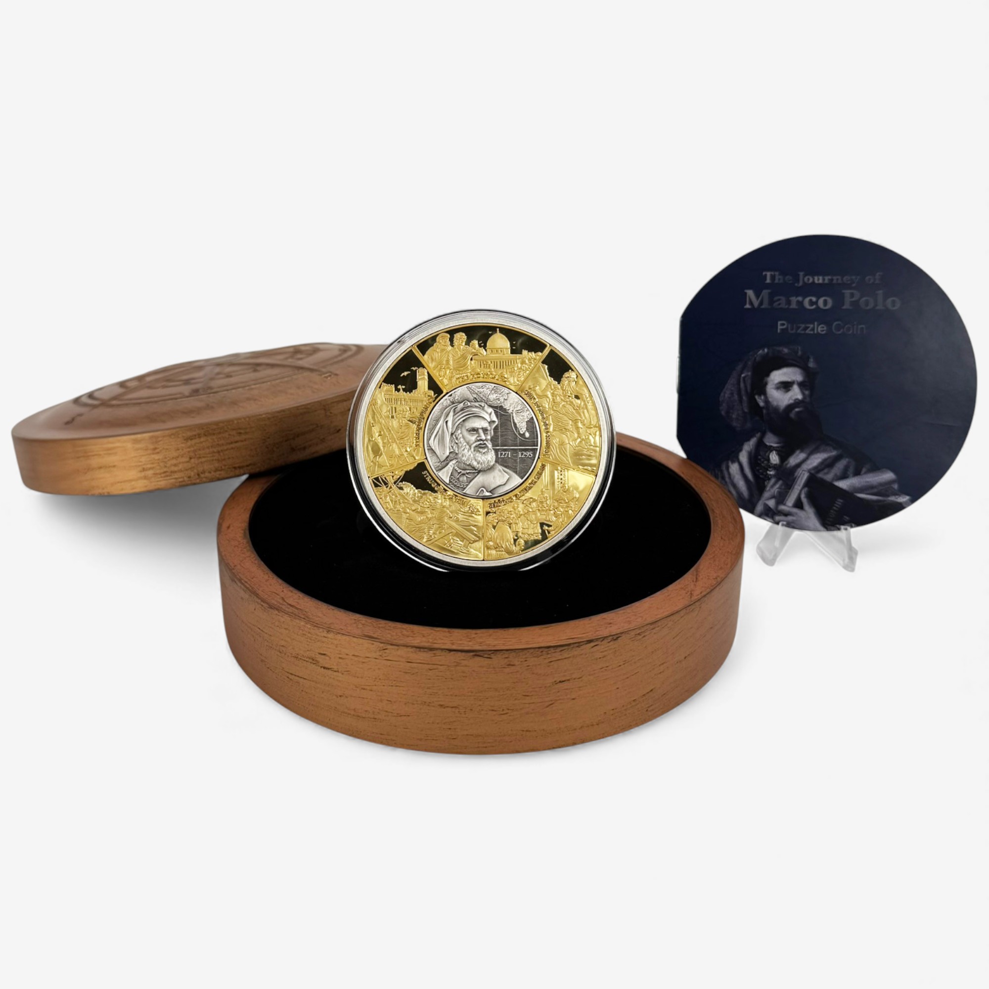 2025 Journey of Marco Polo Five-Ounce Fine Silver Layered Puzzle