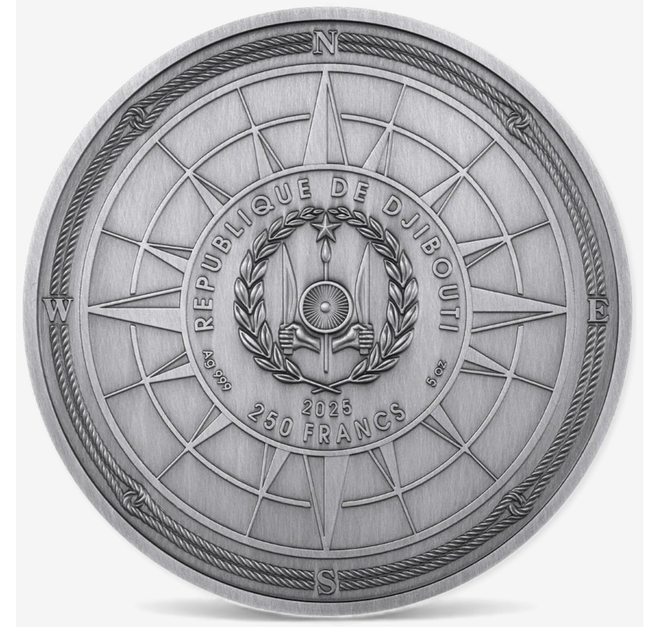 Image 727039_ALTMORE5.jpg, Product 727-039 / Price $999.95, 2025 Journey of Marco Polo Five-Ounce Fine Silver Layered Puzzle Coin (250 Francs, Djibouti) from Canadian Coin & Currency on TSC.ca's Coins department