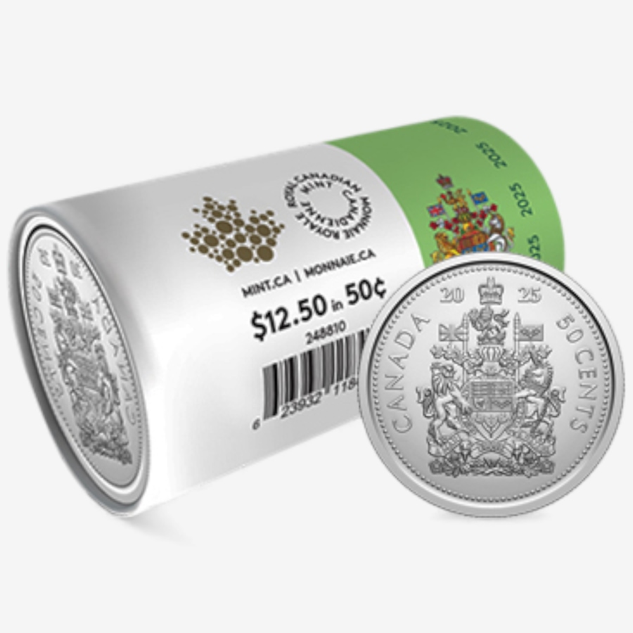 Image 727045_ALTMORE6.jpg, Product 727-045 / Price $699.95, Complete 2025 Special Wrap Coin Collection Including all First-Strikes, Half-Dollars and Commemoratives (total 12 mint rolls, 355 coins) from Royal Canadian Mint (RCM) on TSC.ca's Coins department