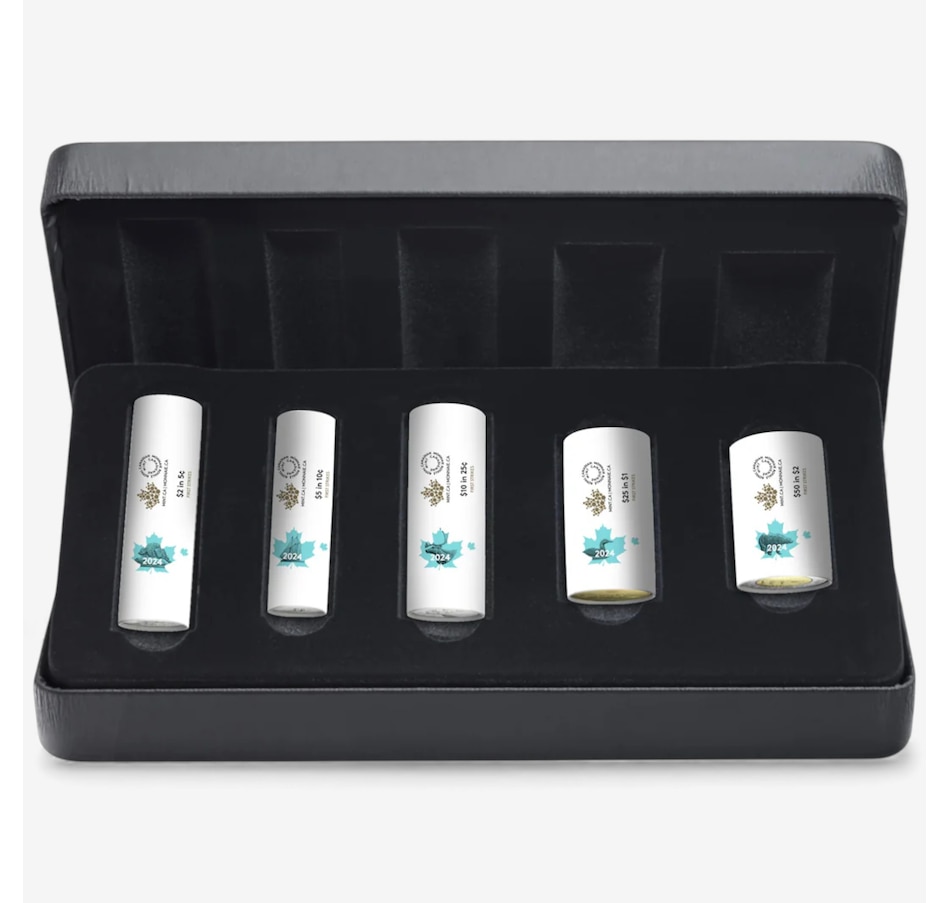 Image 727046_ALTMORE13.jpg, Product 727-046 / Price $699.95, Complete 2024 Special Wrap Coin Collection Including all First-Strikes, Half-Dollars and Commemoratives (total 12 mint rolls, 355 coins) from Royal Canadian Mint (RCM) on TSC.ca's Coins department