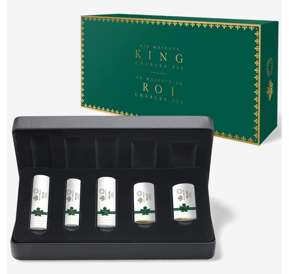 Image 727047_ALTMORE15.jpg, Product 727-047 / Price $999.95, Complete 2023 Special Wrap Coin Collection Including all First-Strikes, Half-Dollars and Commemoratives Queen Elizabeth and King Charles Issues (total 18 mint rolls, 560 coins) from Royal Canadian Mint (RCM) on TSC.ca's Coins department