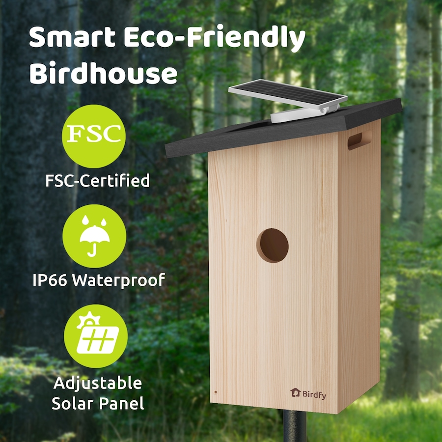 Image 727064_ALTMORE5.jpg, Product 727-064 / Price $219.99, Birdfy Ebony Solar Powered Smart Bird House with Camera and AI Identification from Birdfy on TSC.ca's Home & Garden department