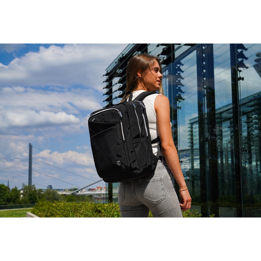 Image 727083_ALTMORE10.jpg, Product 727-083 / Price $139.99, Swiss Digital Katy Rose Black Platinum Backpack with SD Finder Keychain from Swiss digital on TSC.ca's Home & Garden department