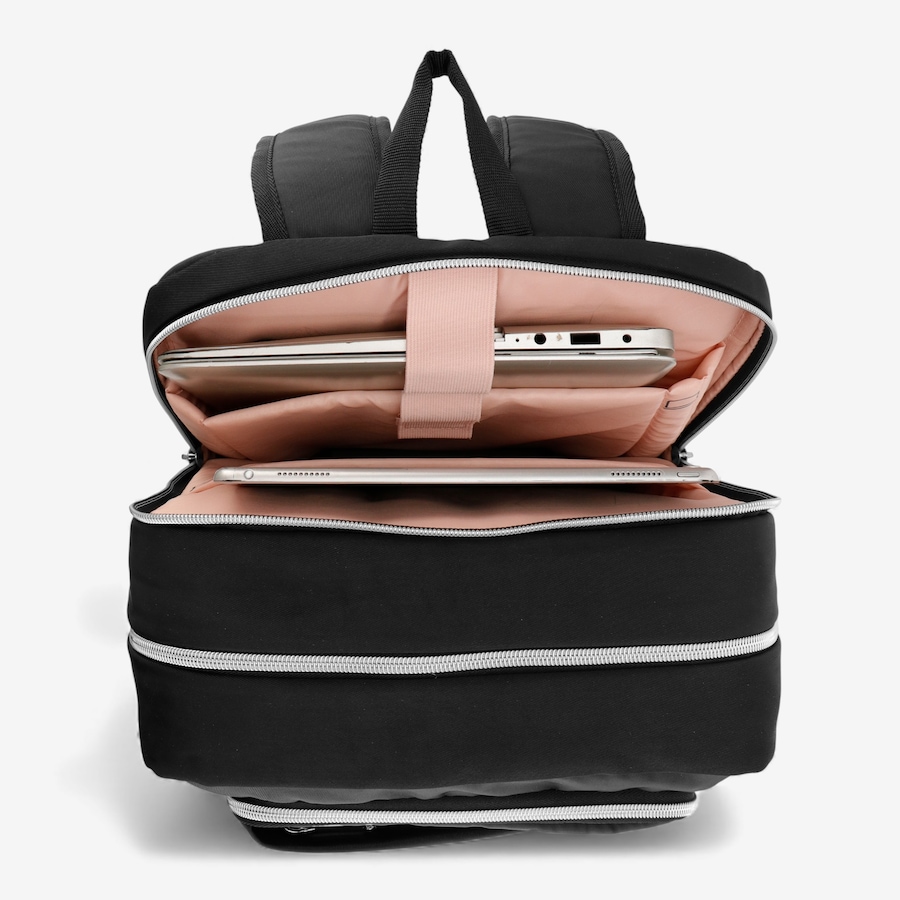 Image 727083_ALTMORE5.jpg, Product 727-083 / Price $139.99, Swiss Digital Katy Rose Black Platinum Backpack with SD Finder Keychain from Swiss digital on TSC.ca's Home & Garden department