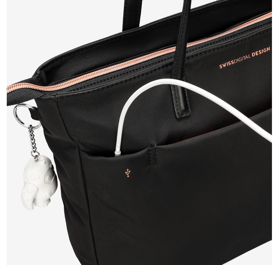 Image 727084_ALTMORE7.jpg, Product 727-084 / Price $119.99, Swiss Digital Katy Rose NG Black Tote Bag with LED from Swiss digital on TSC.ca's Fashion department