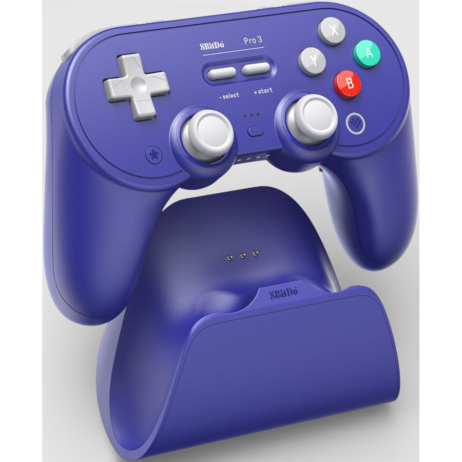 Image 727103_ALTMORE1.jpg, Product 727-103 / Price $79.99, 8BitDo Pro 3 Bluetooth Controller for Switch/Switch 2 (purple) from 8BitDo on TSC.ca's Electronics department