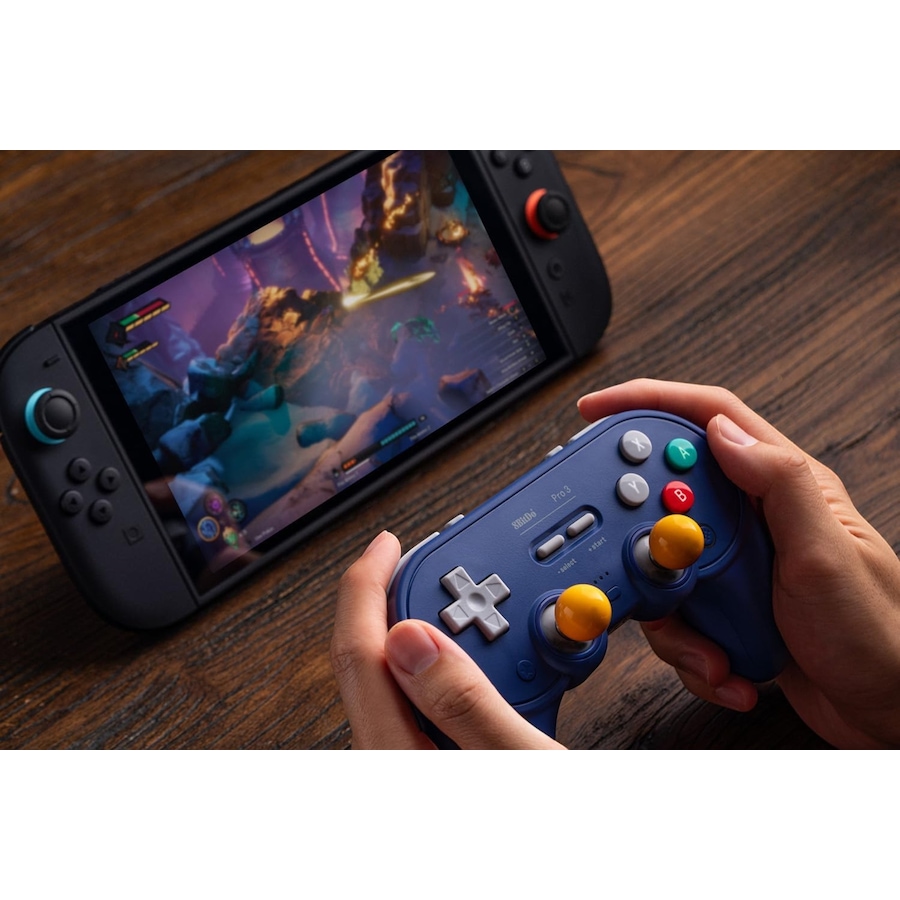 Image 727103_ALTMORE5.jpg, Product 727-103 / Price $79.99, 8BitDo Pro 3 Bluetooth Controller for Switch/Switch 2 (purple) from 8BitDo on TSC.ca's Electronics department
