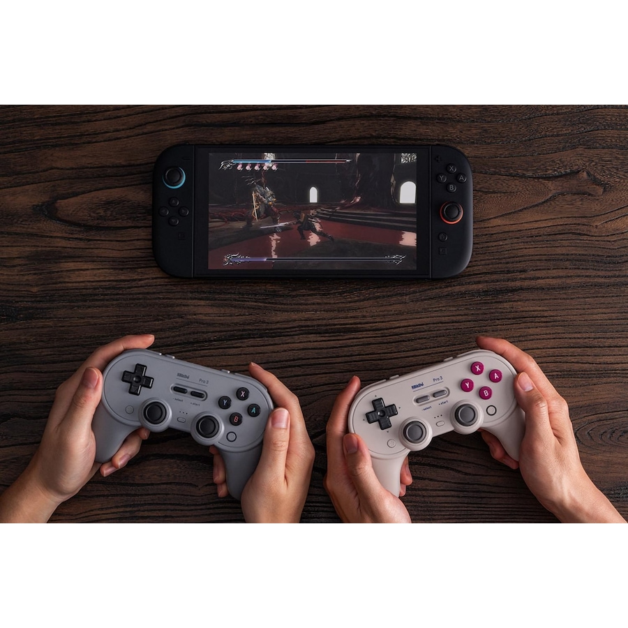 Image 727104_ALTMORE5.jpg, Product 727-104 / Price $79.99, 8BitDo Pro 3 Bluetooth Controller for Switch/Switch 2 (white) from 8BitDo on TSC.ca's Electronics department