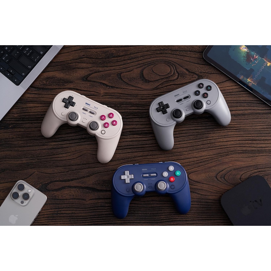 Image 727104_ALTMORE6.jpg, Product 727-104 / Price $79.99, 8BitDo Pro 3 Bluetooth Controller for Switch/Switch 2 (white) from 8BitDo on TSC.ca's Electronics department