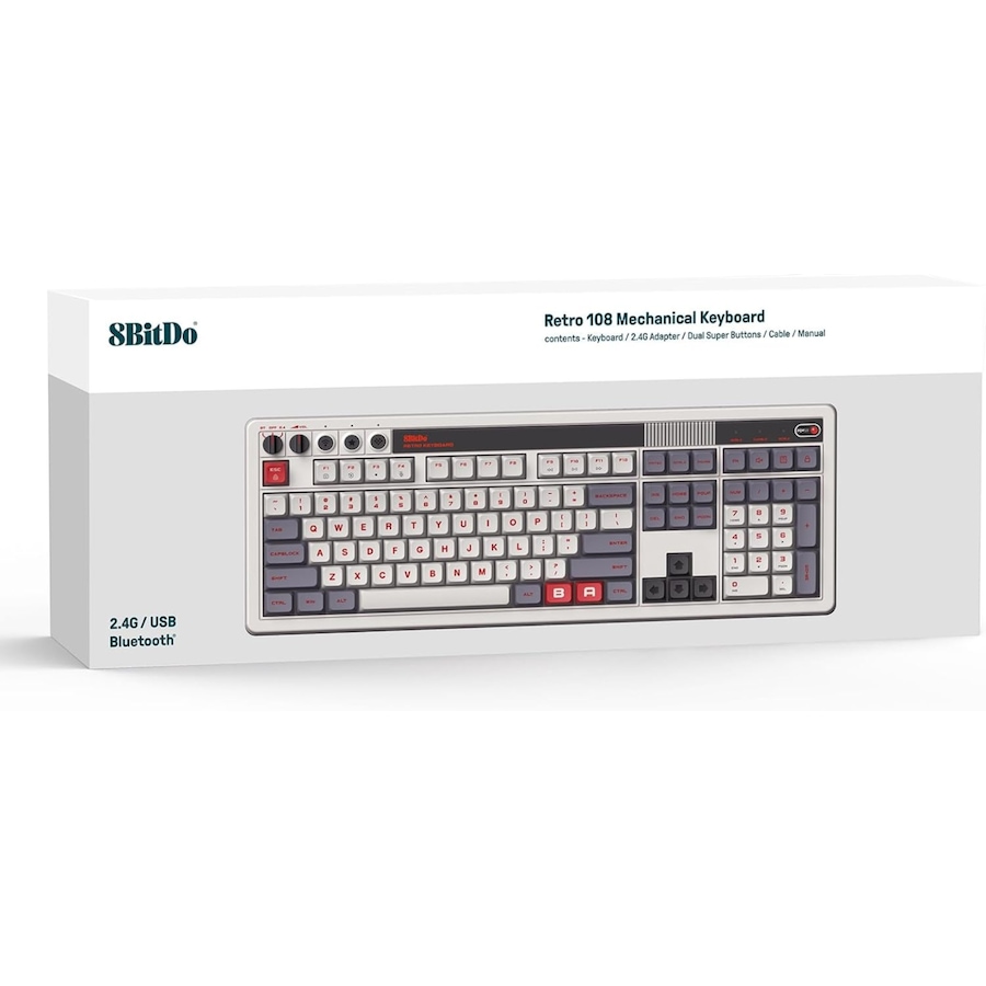 Image 727106_ALTMORE8.jpg, Product 727-106 / Price $169.99, 8BitDo Retro 108 Mechanical Keyboard for Windows/Android from 8BitDo on TSC.ca's Electronics department
