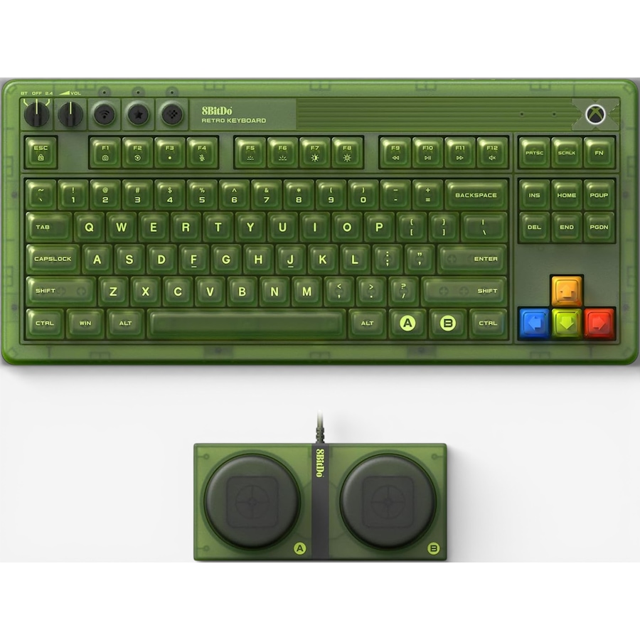 Image 727107.jpg, Product 727-107 / Price $169.99, 8BitDo Retro 87 Mechanical Keyboard for Windows/Android (Xbox edition, green) from 8BitDo on TSC.ca's Electronics department
