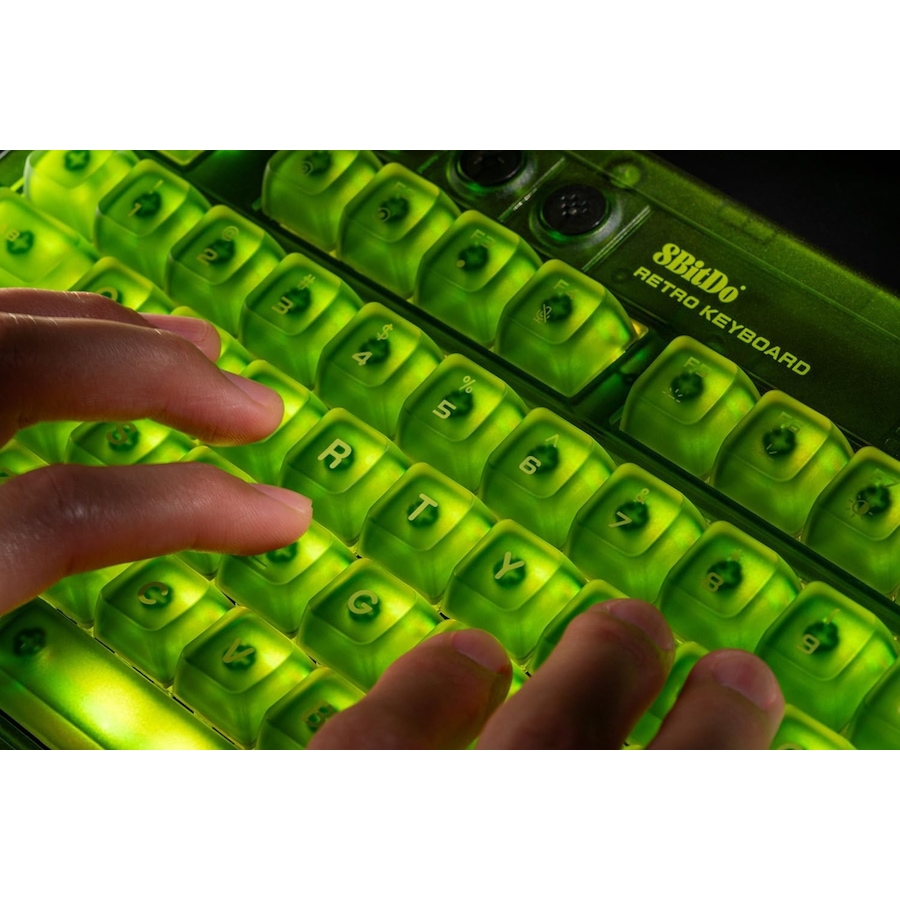Image 727107_ALTMORE5.jpg, Product 727-107 / Price $169.99, 8BitDo Retro 87 Mechanical Keyboard for Windows/Android (Xbox edition, green) from 8BitDo on TSC.ca's Electronics department