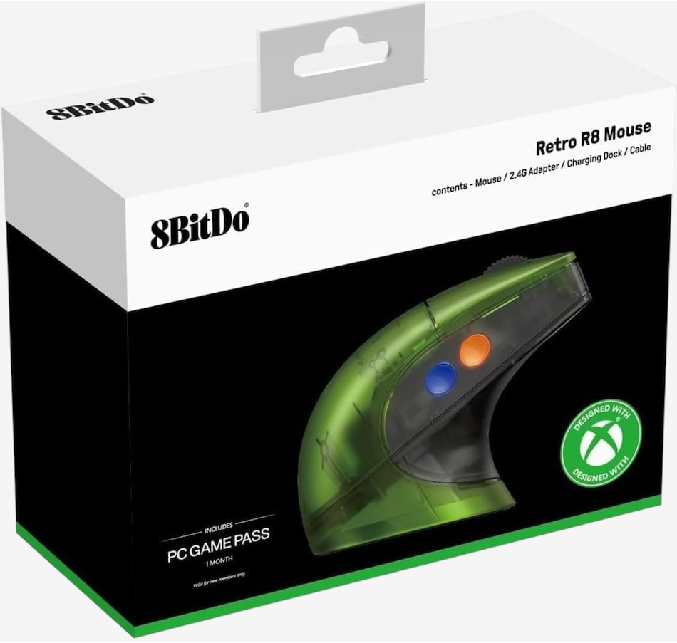 Image 727108_ALTMORE6.jpg, Product 727-108 / Price $79.99, 8BitDo Retro R8 Mouse Xbox Edition from 8BitDo on TSC.ca's Electronics department