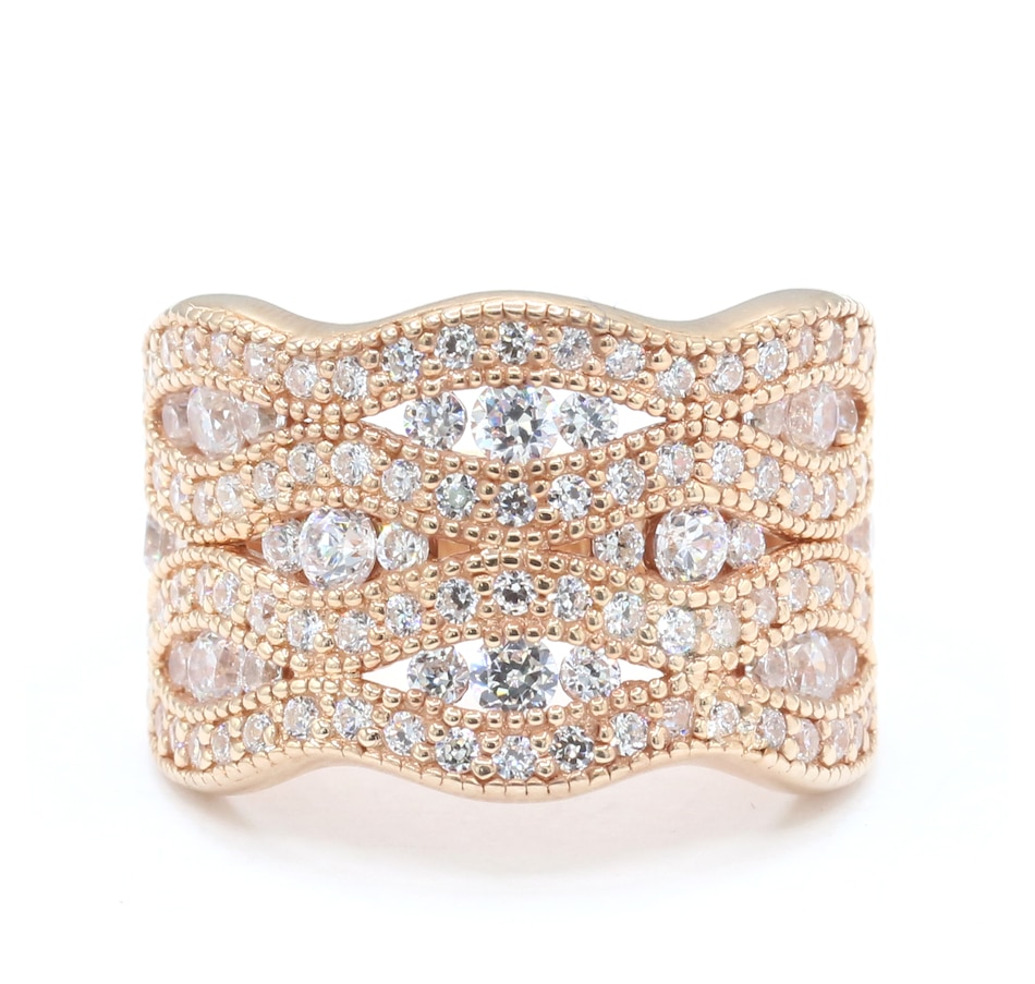 Image 727157.jpg, Product 727-157 / Price $79.99, Diamonelle Sterling Silver Multi-Row Diamonelle Ring from Diamonelle on TSC.ca's Jewellery department