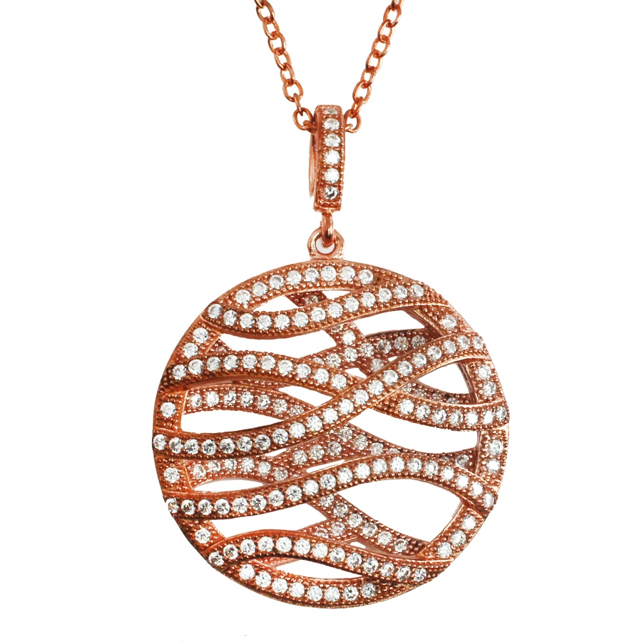 Image 727164.jpg, Product 727-164 / Price $89.99, Diamonelle Sterling Silver Fancy Round Shape Diamonelle Pendant with Chain from Diamonelle on TSC.ca's Jewellery department