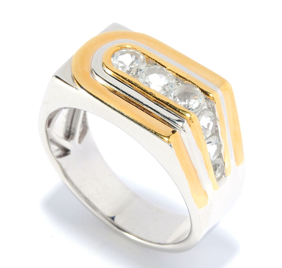 Image 727192.jpg, Product 727-192 / Price $89.99, Diamonelle Sterling Silver Two Tone Men's Channel Set Diamonelle Ring from Diamonelle on TSC.ca's Jewellery department