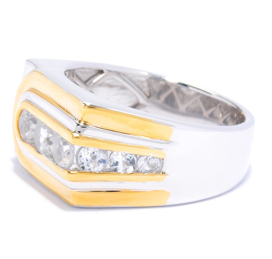 Image 727192_ALTMORE1.jpg, Product 727-192 / Price $89.99, Diamonelle Sterling Silver Two Tone Men's Channel Set Diamonelle Ring from Diamonelle on TSC.ca's Jewellery department