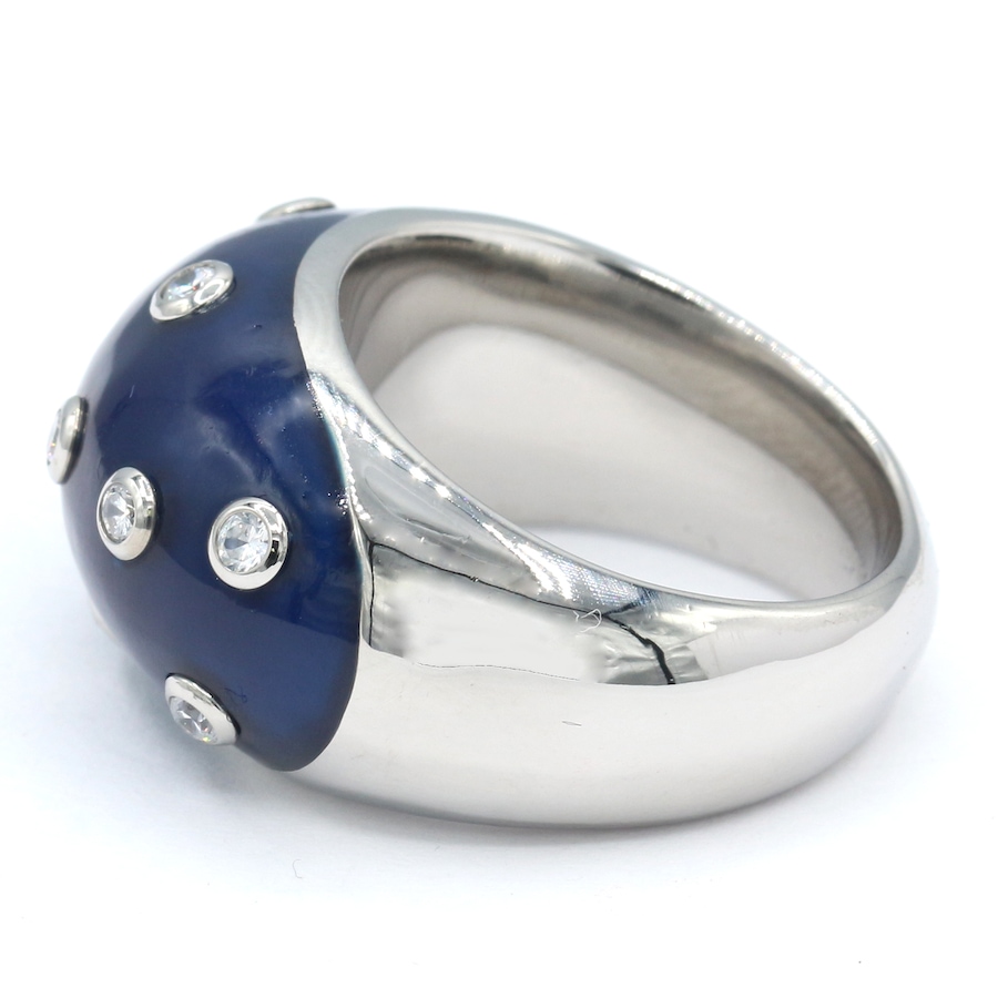 Image 727253_ALTMORE1.jpg, Product 727-253 / Price $44.99, Diamonelle Stainless Steel Diamonelle And Blue Enamel Ring from Diamonelle on TSC.ca's Jewellery department