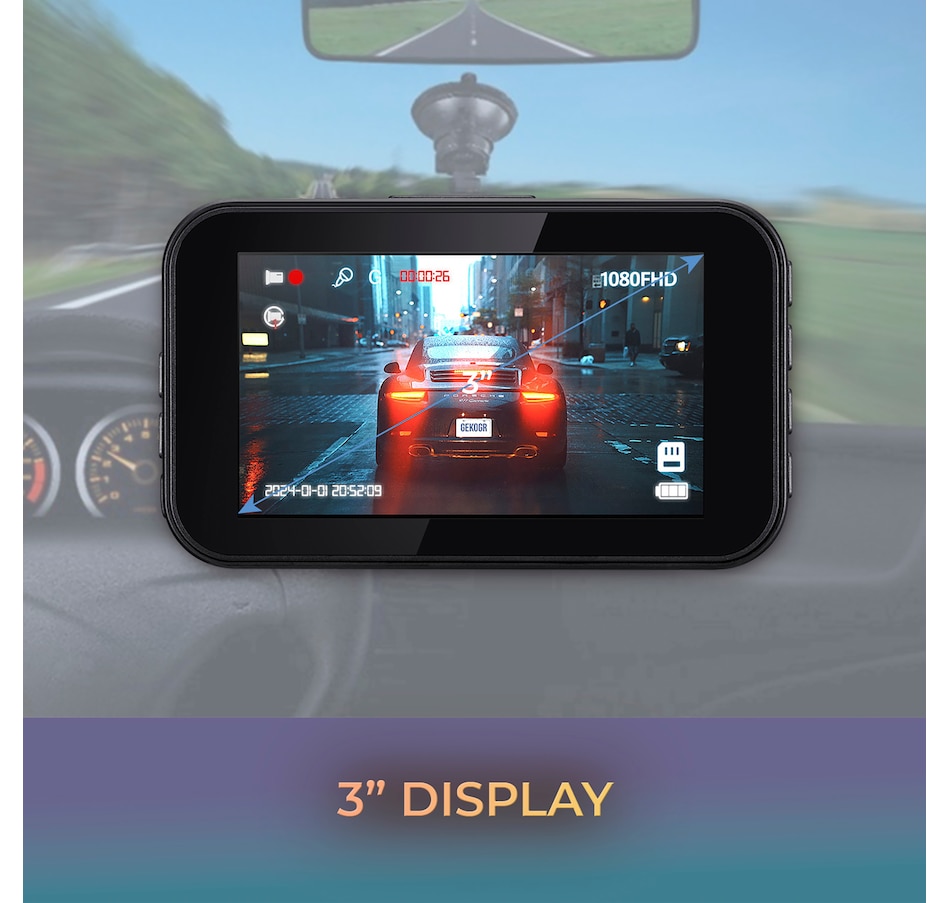 Image 727265_ALTMORE10.jpg, Product 727-265 / Price $249.89, GekoGear Orbit D111 1080p Dashcam with 3" Screen (set of 2) from MyGekoGear on TSC.ca's Electronics department