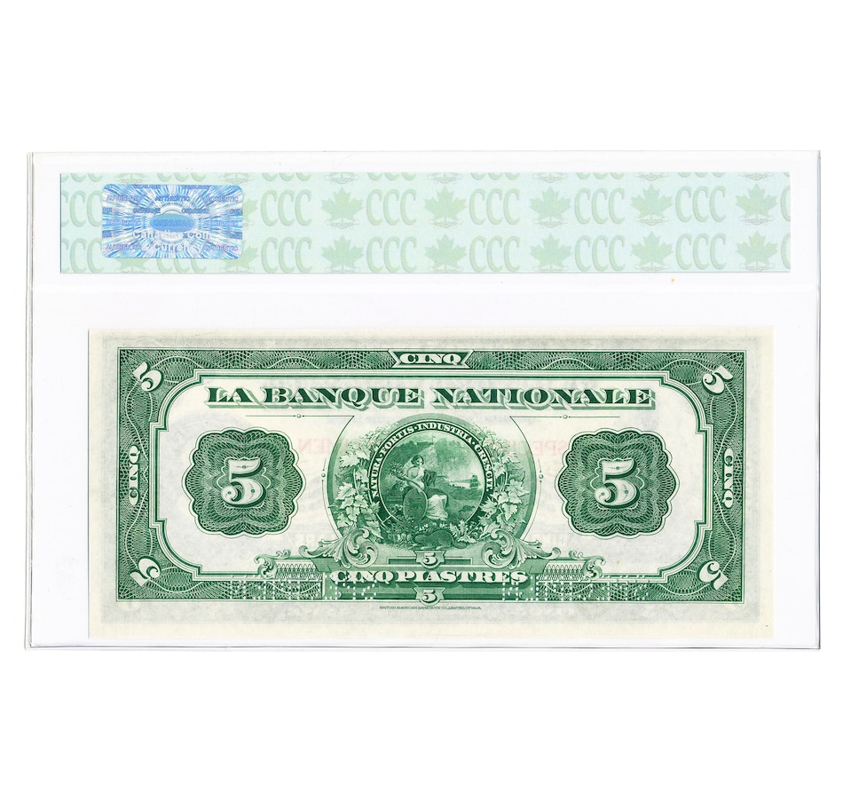Image 727276_ALTMORE3.jpg, Product 727-276 / Price $3,795.00, 1922 National Bank $5, $10, $20, $50, $100 Complete Rare Specimen Chartered Bank Note Set from The Coin Show with Steven Bromberg on TSC.ca's Coins department