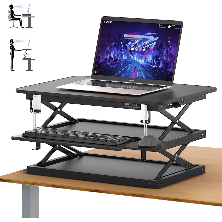 Image 727287.jpg, Product 727-287 / Price $219.99, Uncaged Ergonomics ChangeDesk Sit Stand Desk Riser from Uncaged Ergonomics on TSC.ca's Electronics department