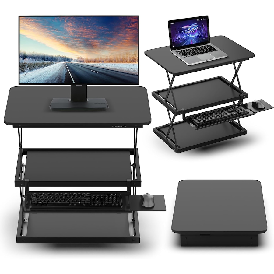 Image 727287_ALTMORE2.jpg, Product 727-287 / Price $219.99, Uncaged Ergonomics ChangeDesk Sit Stand Desk Riser from Uncaged Ergonomics on TSC.ca's Electronics department