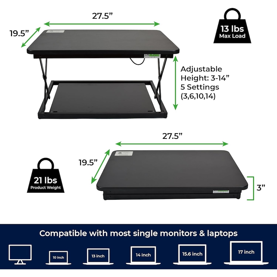 Image 727288_ALTMORE2.jpg, Product 727-288 / Price $189.99, Uncaged Ergonomics ChangeDesk Mini-Laptop Riser from Uncaged Ergonomics on TSC.ca's Electronics department