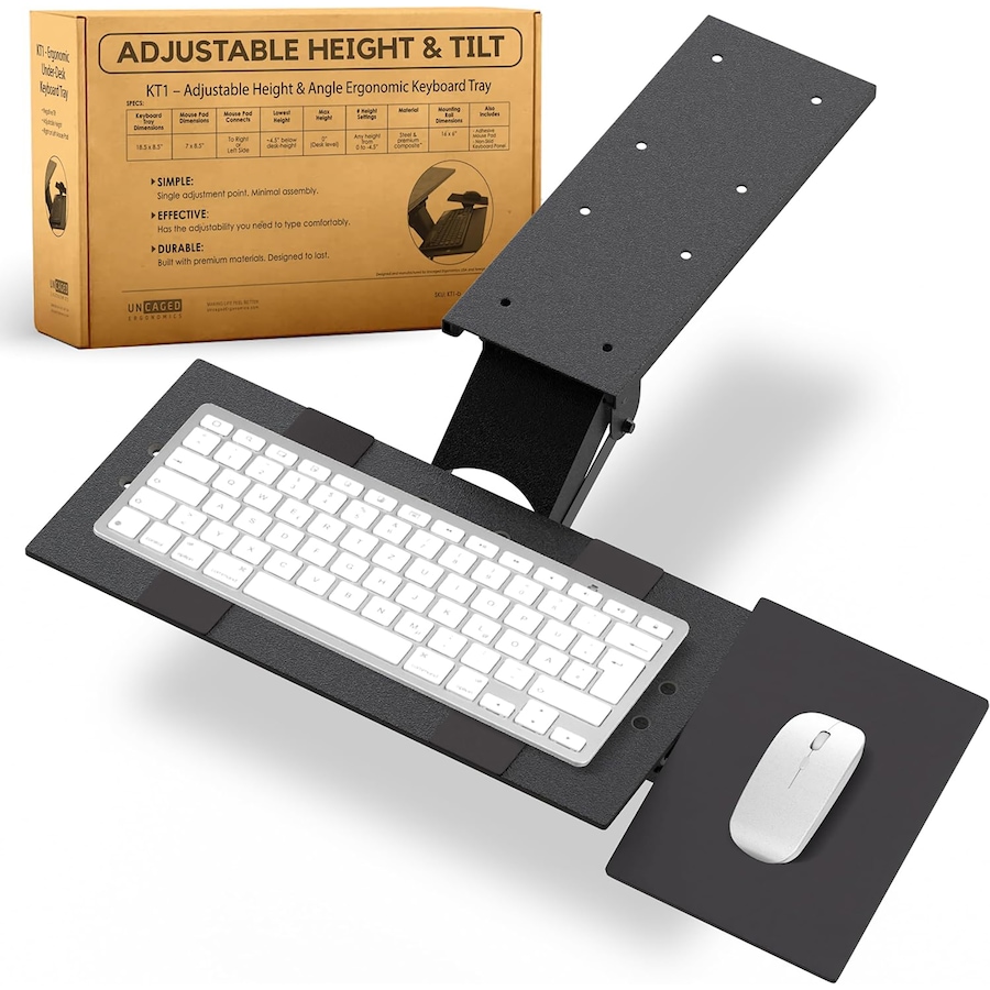 Image 727289_ALTMORE1.jpg, Product 727-289 / Price $149.99, Uncaged Ergonomics KT1 Under Desk StandUp Keyboard with Negative Tilt from Uncaged Ergonomics on TSC.ca's Electronics department