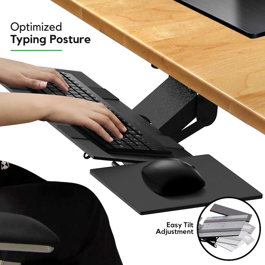 Image 727289_ALTMORE3.jpg, Product 727-289 / Price $149.99, Uncaged Ergonomics KT1 Under Desk StandUp Keyboard with Negative Tilt from Uncaged Ergonomics on TSC.ca's Electronics department