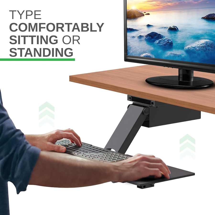 Image 727290_ALTMORE2.jpg, Product 727-290 / Price $199.99, Uncaged Ergonomics KT2 Under-Desk Keyboard Tray from Uncaged Ergonomics on TSC.ca's Electronics department