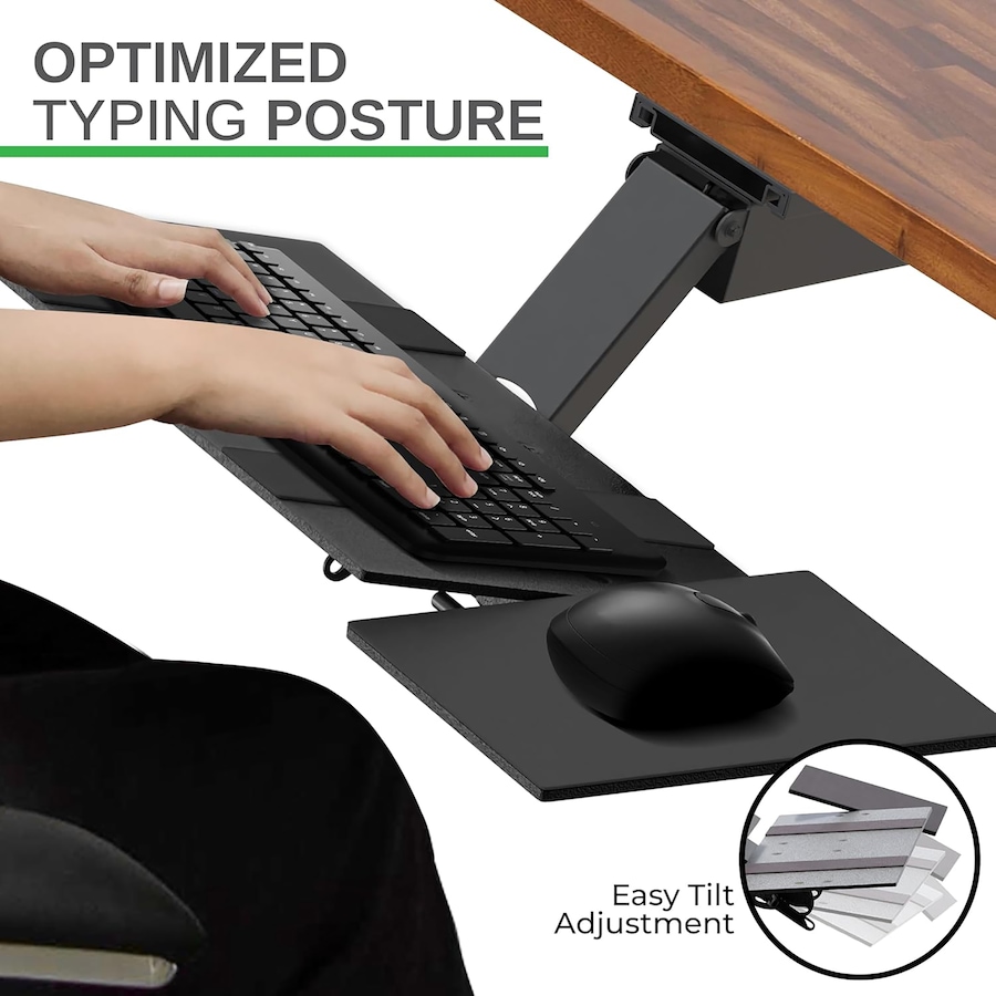 Image 727290_ALTMORE5.jpg, Product 727-290 / Price $199.99, Uncaged Ergonomics KT2 Under-Desk Keyboard Tray from Uncaged Ergonomics on TSC.ca's Electronics department