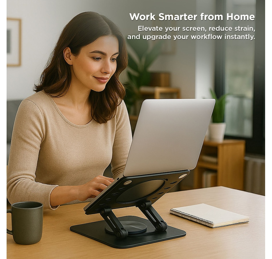 Image 727291_ALTMORE6.jpg, Product 727-291 / Price $49.99, Uncaged Ergonomics Swivel Adjustable Laptop Stand from Uncaged Ergonomics on TSC.ca's Electronics department