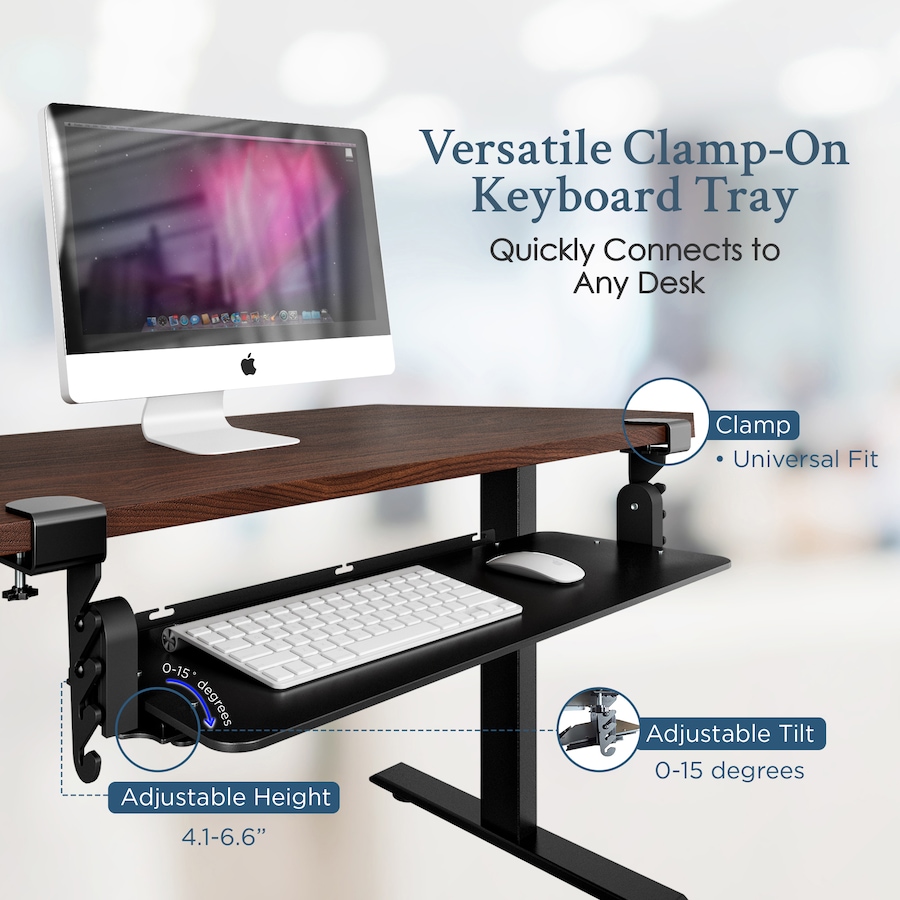 Image 727293_ALTMORE2.jpg, Product 727-293 / Price $109.99, Uncaged Ergonomics KT4 Clamp-On Keyboard Tray from Uncaged Ergonomics on TSC.ca's Electronics department