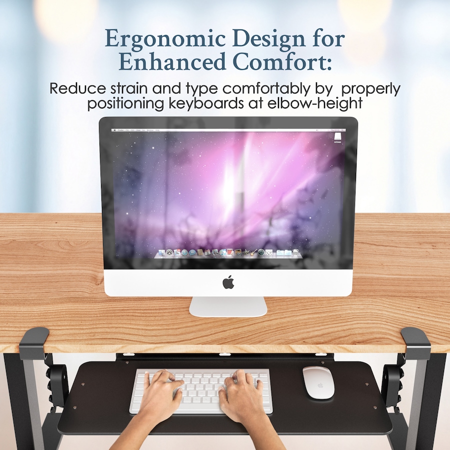 Image 727293_ALTMORE3.jpg, Product 727-293 / Price $109.99, Uncaged Ergonomics KT4 Clamp-On Keyboard Tray from Uncaged Ergonomics on TSC.ca's Electronics department