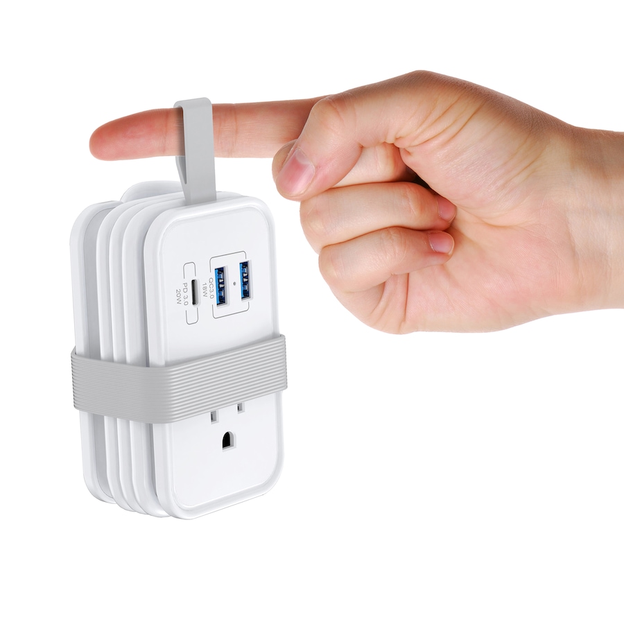 Image 727295_WHT.jpg, Product 727-295 / Price $49.99, Uncaged Ergonomics Travel Charger Power Strip from Uncaged Ergonomics on TSC.ca's Electronics department