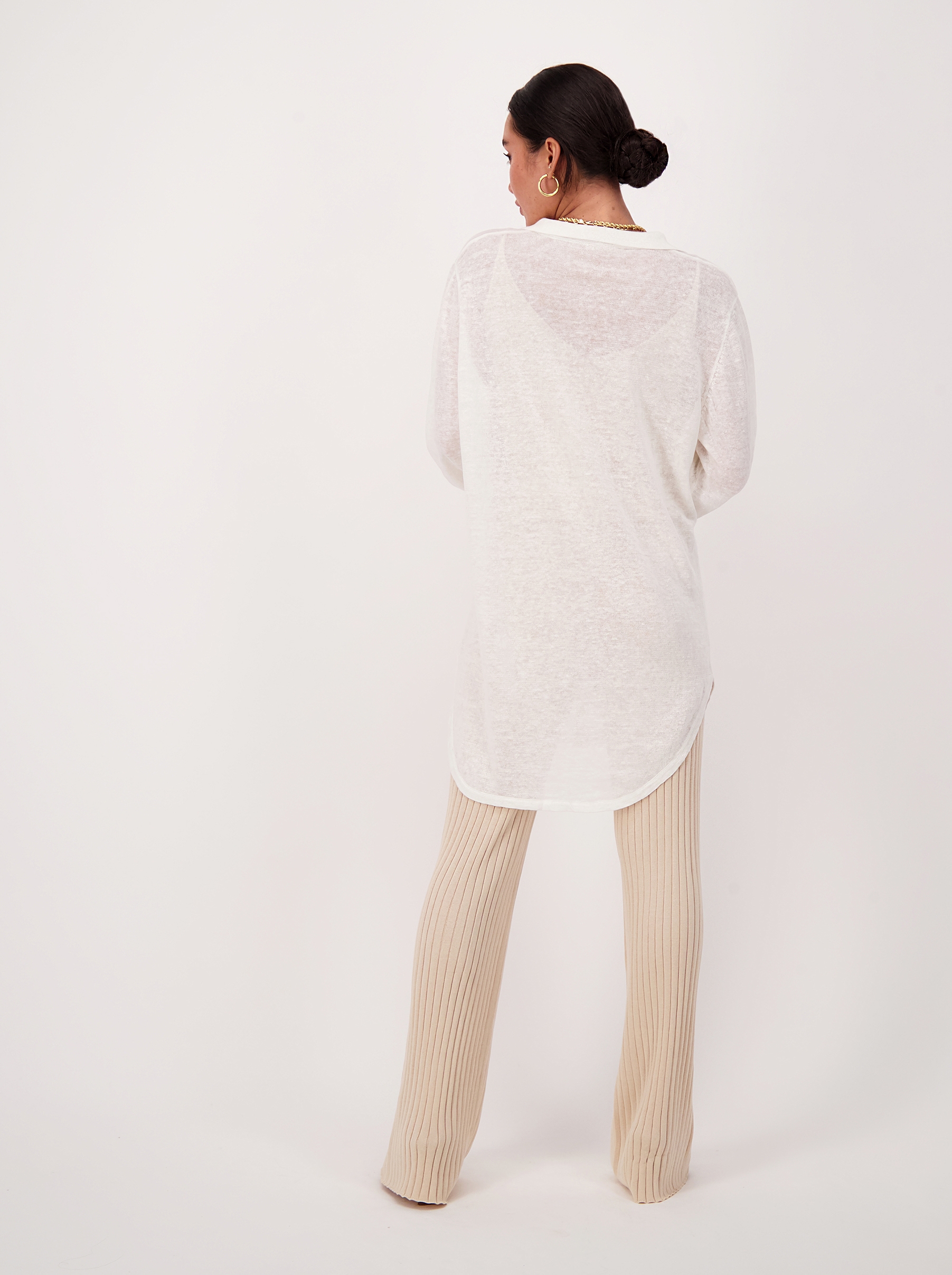Amanda Maria Knit Linen Long Blouse - TSC.ca