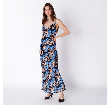 Amanda Maria Double Cowl Painted Dress