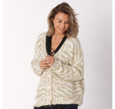 Amanda Maria Mohair Zebra Sweater