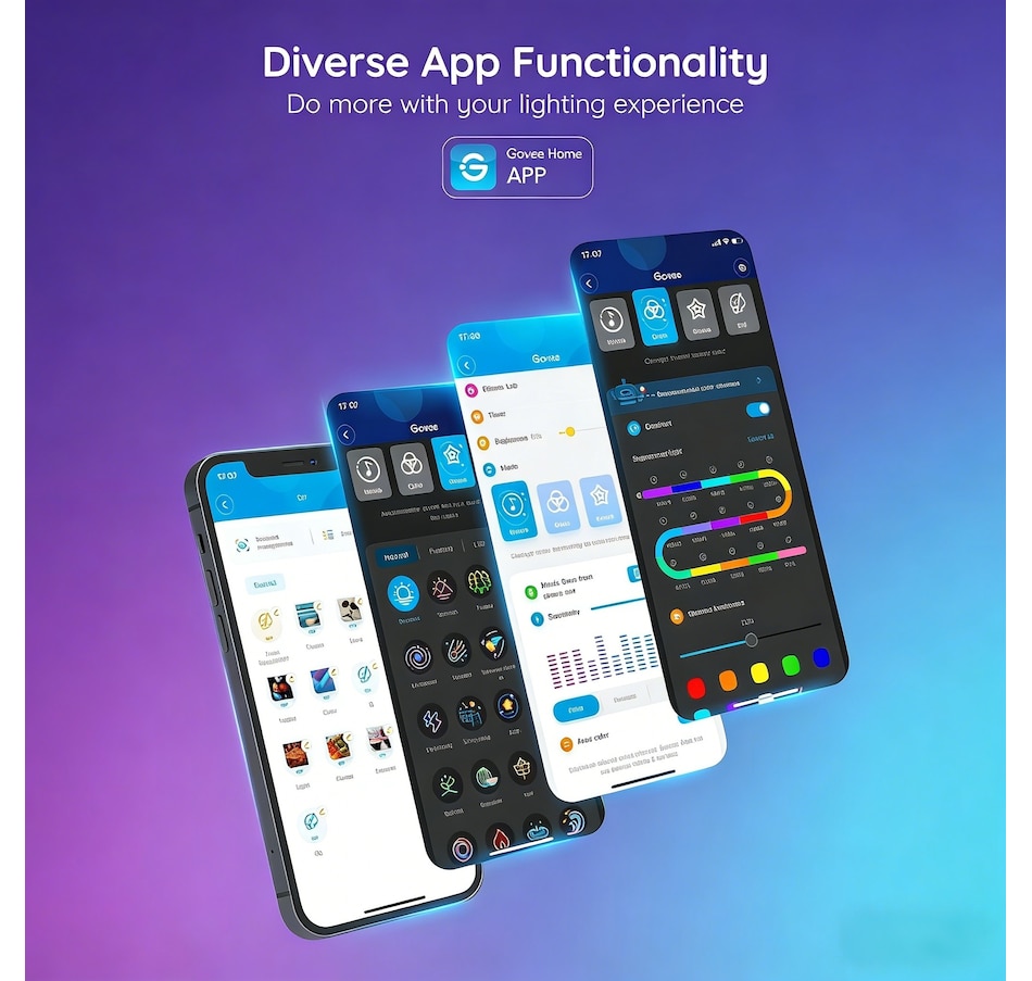 Image 727585_ALTMORE2.jpg, Product 727-585 / Price $39.99, Govee Segmented Colour Control Wi-Fi RGBIC 9.8' LED Strip Lights from Govee on TSC.ca's Home & Garden department