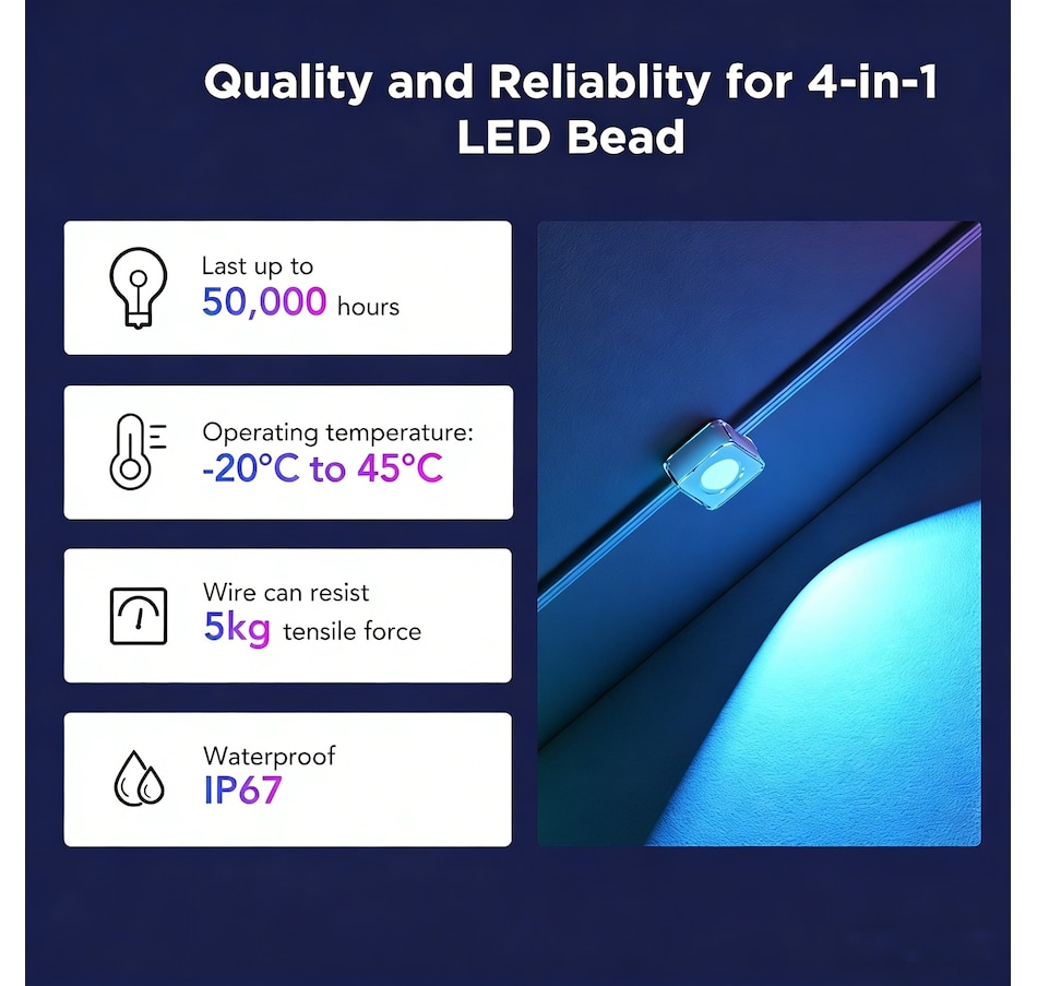 Image 727586_ALTMORE3.jpg, Product 727-586 / Price $79.99, Govee RGBIC 6.5' Smart Colour-Changing LED Rope Lights from Govee on TSC.ca's Home & Garden department