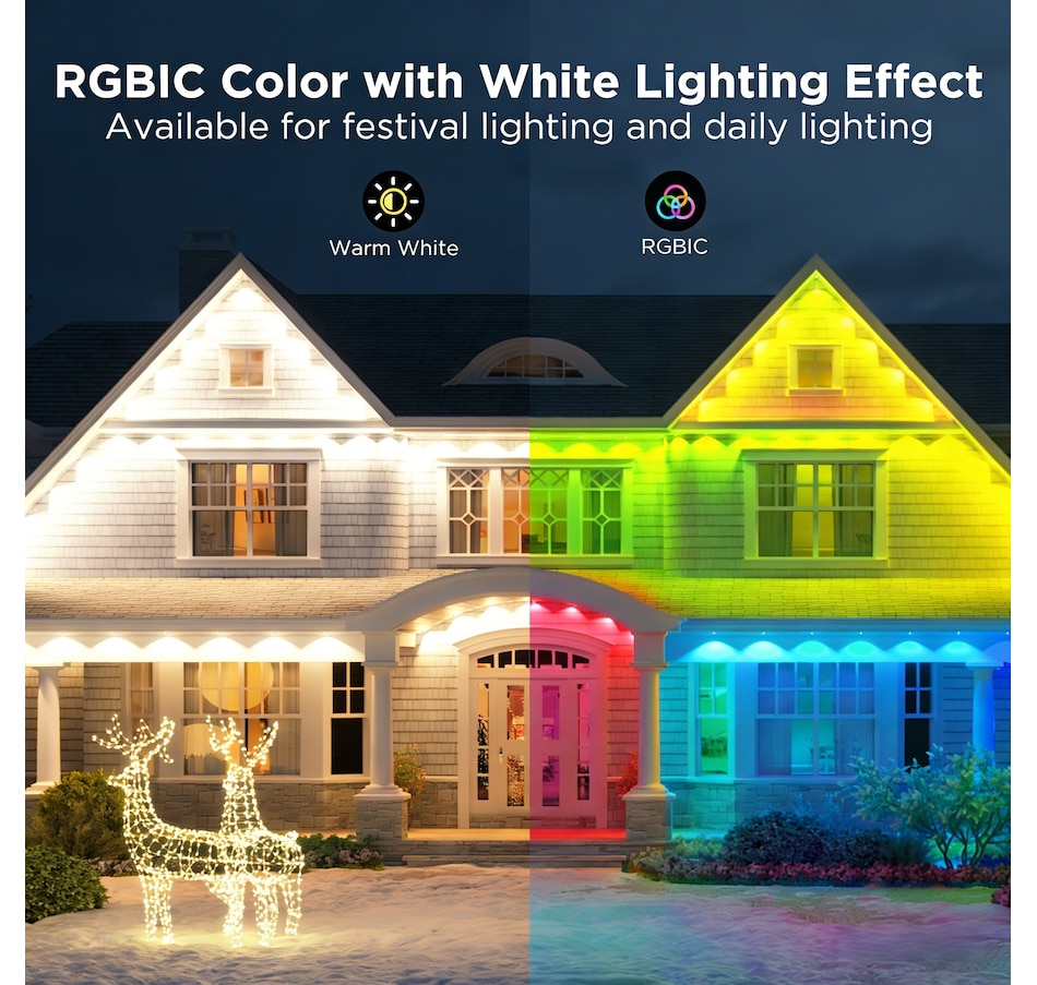 Image 727586_ALTMORE5.jpg, Product 727-586 / Price $79.99, Govee RGBIC 6.5' Smart Colour-Changing LED Rope Lights from Govee on TSC.ca's Home & Garden department