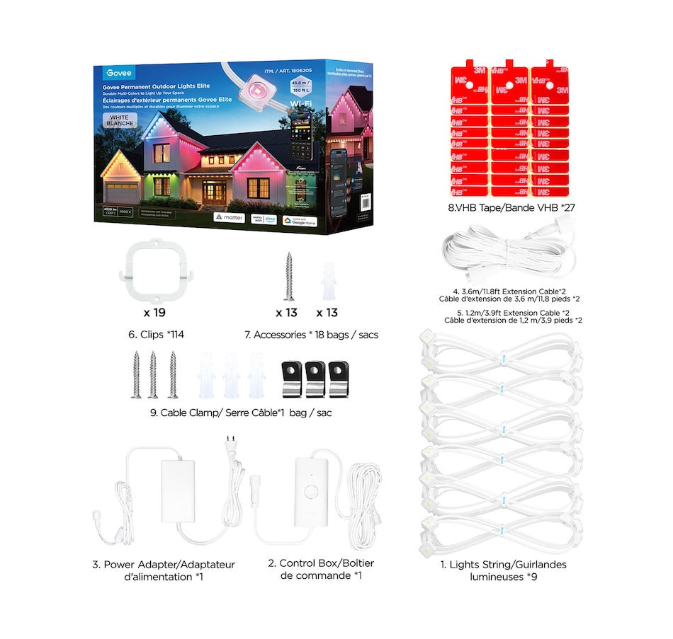 Image 727586_ALTMORE7.jpg, Product 727-586 / Price $79.99, Govee RGBIC 6.5' Smart Colour-Changing LED Rope Lights from Govee on TSC.ca's Home & Garden department