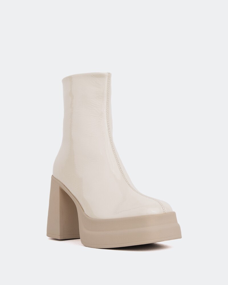 Platform ankle boots on sale white